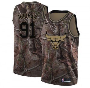 Nike NBA Maillots De Dennis Rodman Chicago Bulls #91 Realtree Collection Camouflage Enfant