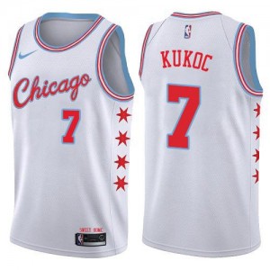 Nike Maillots De Toni Kukoc Chicago Bulls Blanc City Edition Homme No.7