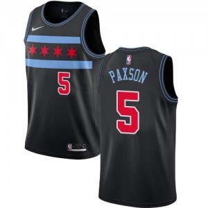 Nike NBA Maillot Basket Paxson Bulls Noir Homme #5 City Edition