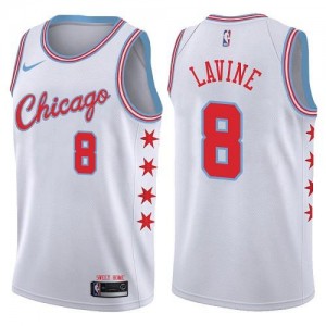 Nike Maillot De Basket Zach LaVine Bulls Blanc No.8 Homme City Edition