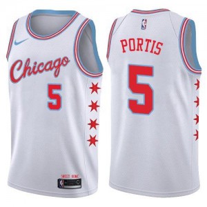 Maillot De Bobby Portis Chicago Bulls Blanc Homme City Edition Nike #5