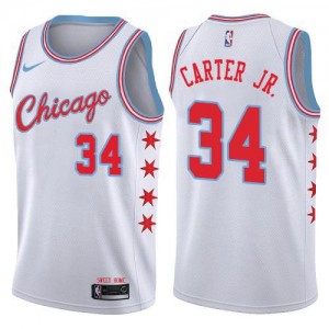 Maillot Carter Jr. Chicago Bulls #34 Blanc City Edition Enfant Nike