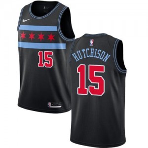 Nike NBA Maillots De Chandler Hutchison Bulls City Edition No.15 Homme Noir