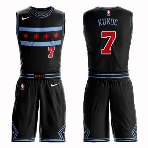 Nike NBA Maillots De Kukoc Bulls Noir No.7 Enfant Suit City Edition