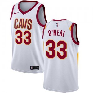 Nike NBA Maillots De Basket O'Neal Cleveland Cavaliers #33 Association Edition Blanc Homme