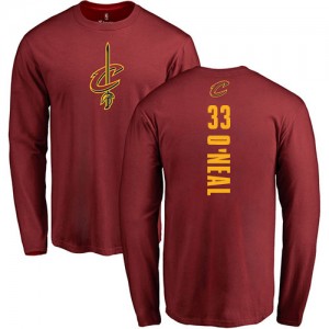 Nike NBA T-Shirt De Basket Shaquille O'Neal Cleveland Cavaliers Long Sleeve Homme & Enfant No.33 Marron Backer