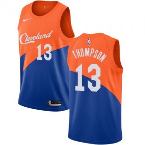 Nike Maillots Thompson Cavaliers No.13 Bleu Enfant City Edition
