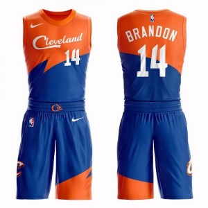 Nike Maillot Basket Brandon Cavaliers Bleu No.14 Homme Suit City Edition