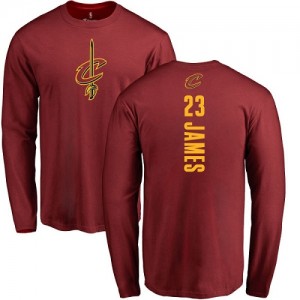 Nike NBA T-Shirts De James Cavaliers Homme & Enfant No.23 Marron Backer Long Sleeve