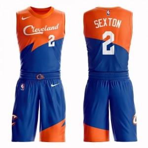 Maillot Sexton Cleveland Cavaliers Enfant Suit City Edition Nike Bleu No.2