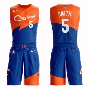 Maillots De Smith Cleveland Cavaliers Suit City Edition No.5 Bleu Nike Enfant