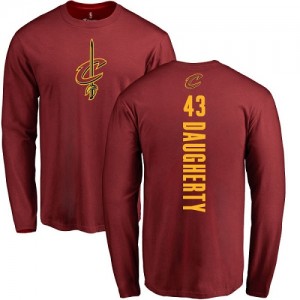Nike NBA T-Shirts De Basket Daugherty Cavaliers #43 Homme & Enfant Long Sleeve Marron Backer
