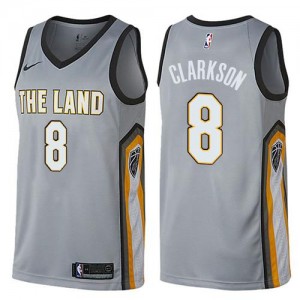 Nike Maillots De Basket Clarkson Cavaliers #8 City Edition Homme Gris