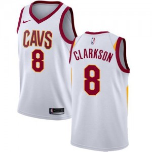Nike NBA Maillots De Basket Jordan Clarkson Cleveland Cavaliers Association Edition #8 Blanc Homme