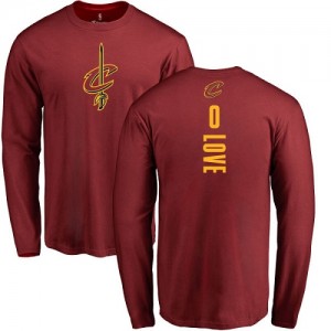 Nike T-Shirt De Basket Kevin Love Cleveland Cavaliers Marron Backer Homme & Enfant Long Sleeve #0