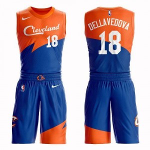 Nike Maillots Basket Matthew Dellavedova Cavaliers Enfant Suit City Edition No.18 Bleu