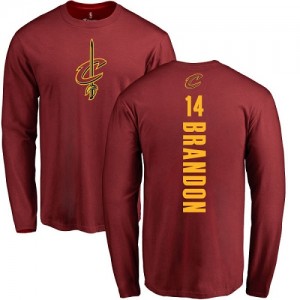 T-Shirts De Terrell Brandon Cavaliers Marron Backer Nike #14 Long Sleeve Homme & Enfant