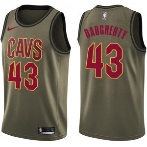 Maillots Basket Brad Daugherty Cleveland Cavaliers Nike vert Enfant #43 Salute to Service