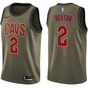 Nike NBA Maillot Basket Collin Sexton Cleveland Cavaliers Salute to Service vert Homme No.2