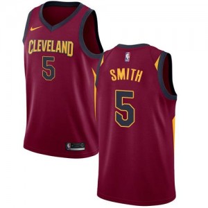 Nike NBA Maillots Basket Smith Cleveland Cavaliers Marron Icon Edition #5 Enfant