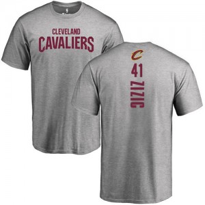 Nike NBA T-Shirts De Ante Zizic Cleveland Cavaliers No.41 Homme & Enfant Ash Backer 