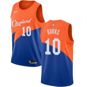 Nike NBA Maillots De Basket Alec Burks Cavaliers No.10 Enfant City Edition Bleu