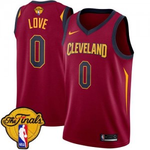 Nike NBA Maillots Basket Kevin Love Cleveland Cavaliers Marron #0 Enfant 2018 Finals Bound Icon Edition