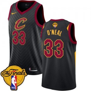 Nike NBA Maillots De Shaquille O'Neal Cavaliers 2018 Finals Bound Statement Edition Homme Noir No.33