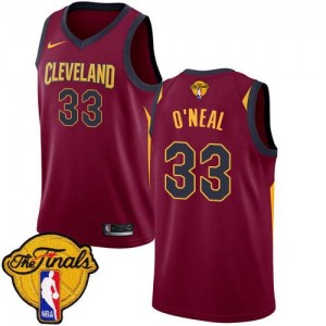 Maillots Basket Shaquille O'Neal Cavaliers Marron No.33 Nike Enfant 2018 Finals Bound Icon Edition