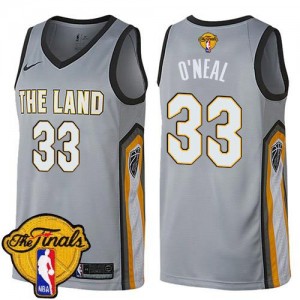 Nike Maillots De Basket O'Neal Cleveland Cavaliers 2018 Finals Bound City Edition No.33 Gris Homme