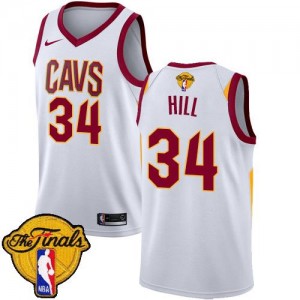 Nike Maillots Tyrone Hill Cleveland Cavaliers Enfant Blanc 2018 Finals Bound Association Edition #34