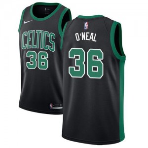 Nike NBA Maillots De Basket Shaquille O'Neal Boston Celtics Homme Noir No.36 Statement Edition
