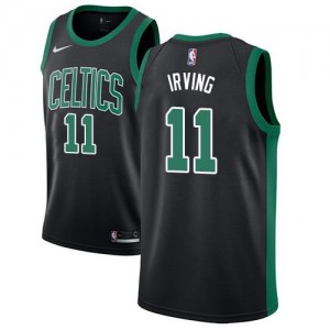 Maillots De Basket Kyrie Irving Boston Celtics Homme #11 Nike Statement Edition Noir