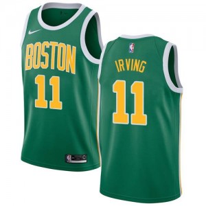 Maillots De Basket Irving Celtics Enfant No.11 vert Earned Edition Nike