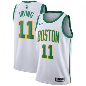 Nike NBA Maillot Kyrie Irving Celtics Homme No.11 Blanc City Edition