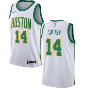 Nike NBA Maillot Basket Cousy Boston Celtics #14 Blanc Homme City Edition