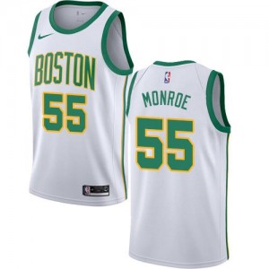 Maillots Basket Greg Monroe Celtics No.55 Homme Nike Blanc City Edition