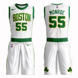 Nike Maillots Monroe Celtics Blanc #55 Homme Suit City Edition