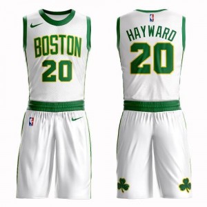 Nike Maillot Gordon Hayward Celtics Blanc No.20 Homme Suit City Edition