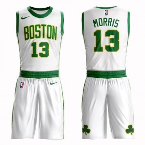 Nike Maillots Morris Boston Celtics Suit City Edition Homme Blanc No.13