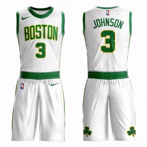 Maillot Basket Dennis Johnson Boston Celtics Homme Nike Blanc Suit City Edition #3