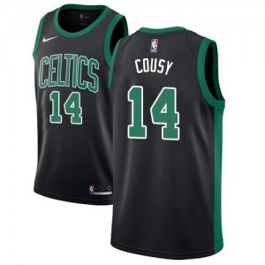Nike Maillots Cousy Boston Celtics #14 Homme Statement Edition Noir