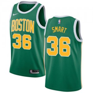 Nike Maillots Basket Marcus Smart Celtics Earned Edition vert Homme No.36
