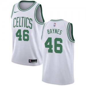 Nike Maillots Baynes Boston Celtics No.46 Blanc Homme Association Edition