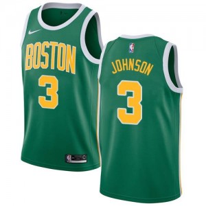 Nike NBA Maillots De Basket Johnson Boston Celtics No.3 Earned Edition vert Enfant