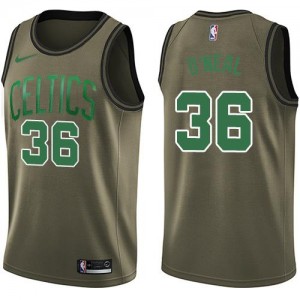 Nike NBA Maillot Basket Shaquille O'Neal Boston Celtics Salute to Service vert No.36 Homme