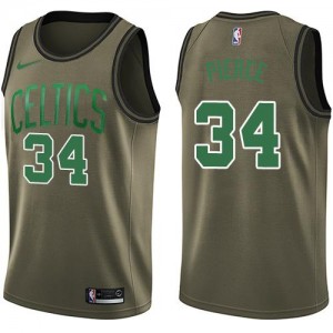 Nike NBA Maillot Basket Pierce Celtics Salute to Service No.34 Homme vert