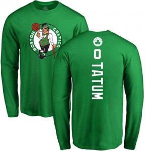 Nike NBA T-Shirts Basket Tatum Celtics Jaune vert Backer No.0 Long Sleeve Homme & Enfant