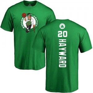 Nike NBA T-Shirts Basket Gordon Hayward Boston Celtics Jaune vert Backer Homme & Enfant #20 