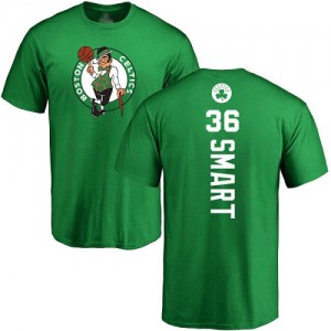 Nike T-Shirt Marcus Smart Celtics No.36 Homme & Enfant Jaune vert Backer